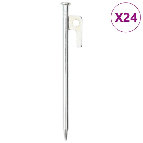 Śledzie do namiotu Vidaxl 24 szt. 9 mm 20 cm, stal ocynkowana