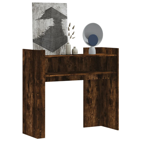 Vidaxl wandtafel 100x35x90 cm bewerkt hout gerookt eikenkleurig