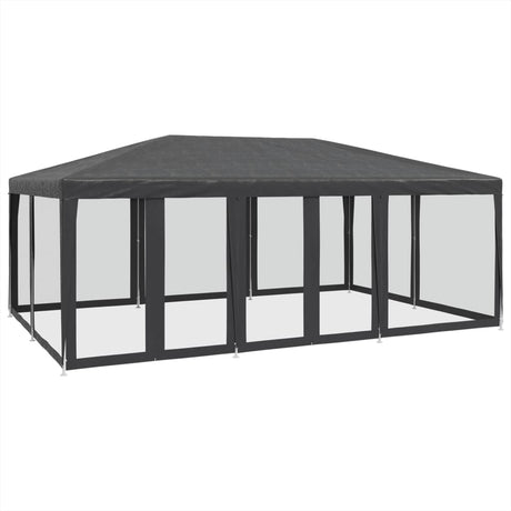 Namiot imprezowy VidaXL ze ścianami bocznymi z siatki 10, 6x4 m, HDPE, antracyt
