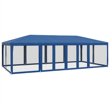 Namiot imprezowy VidaXL ze ścianami bocznymi z siatki 12, 8x4 m, HDPE, niebieski