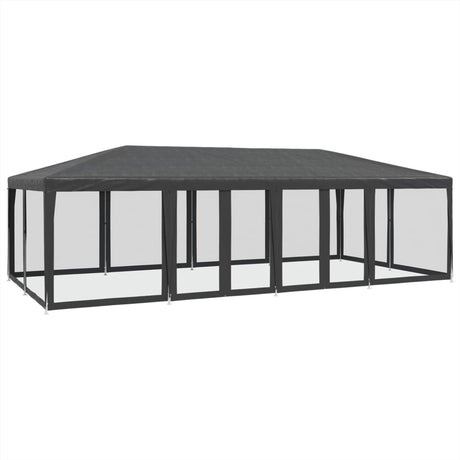 Namiot imprezowy VidaXL ze ścianami bocznymi z siatki 12, 8x4 m HDPE, antracyt