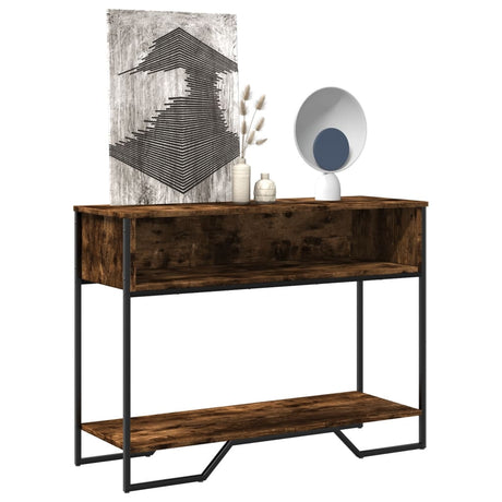 Vidaxl wandtafel 100x35x74,5 cm bewerkt hout gerookt eikenkleurig
