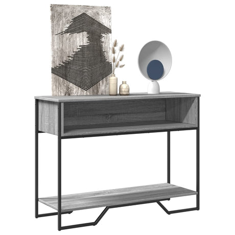 Vidaxl wandtafel 100x35x74,5 cm bewerkt hout grijs sonoma eikenkleurig