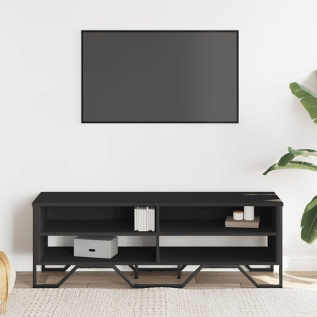 Vidaxl tv-meubel 122x34x41 cm bewerkt hout zwart