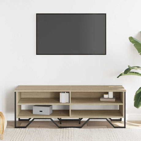 Vidaxl tv-meubel 122x34x41 cm bewerkt hout sonoma eikenkleurig