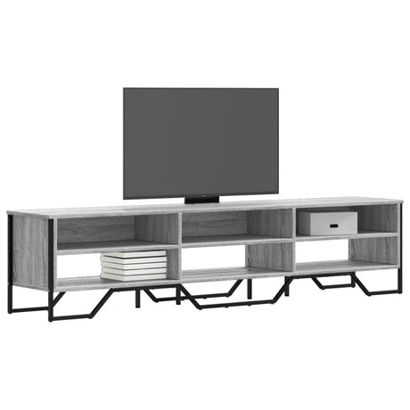 Vidaxl tv-meubel 180x34x41 cm bewerkt hout grijs sonoma eikenkleurig