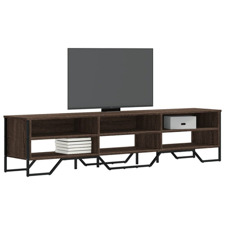 Vidaxl tv-meubel 180x34x41 cm bewerkt hout bruin eikenkleurig