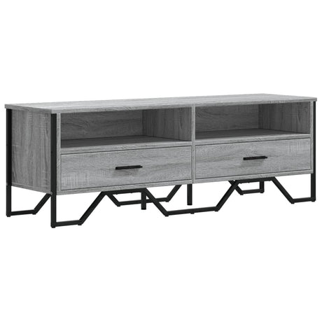 Vidaxl tv-meubel 122x34x41 cm bewerkt hout grijs sonoma eikenkleurig