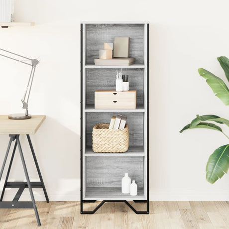 Vidaxl boekenkast 50x31x137,5 cm bewerkt hout grijs sonoma eikenkleur