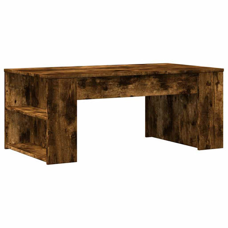 Vidaxl salontafel 102x55x42 cm bewerkt hout gerookt eikenkleurig