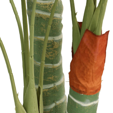 Sztuczna palma Vidaxl z 3 pniami, 120 cm, polipropylen, kolor zielony
