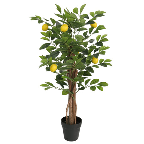Sztuczne drzewo cytrynowe Vidaxl z 3 pniami, 85 cm, polipropylen, zielone