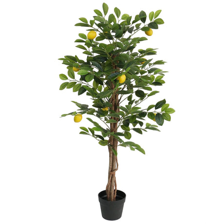 Sztuczne drzewo cytrynowe Vidaxx z 3 pniami, 120 cm, polipropylen, zielone