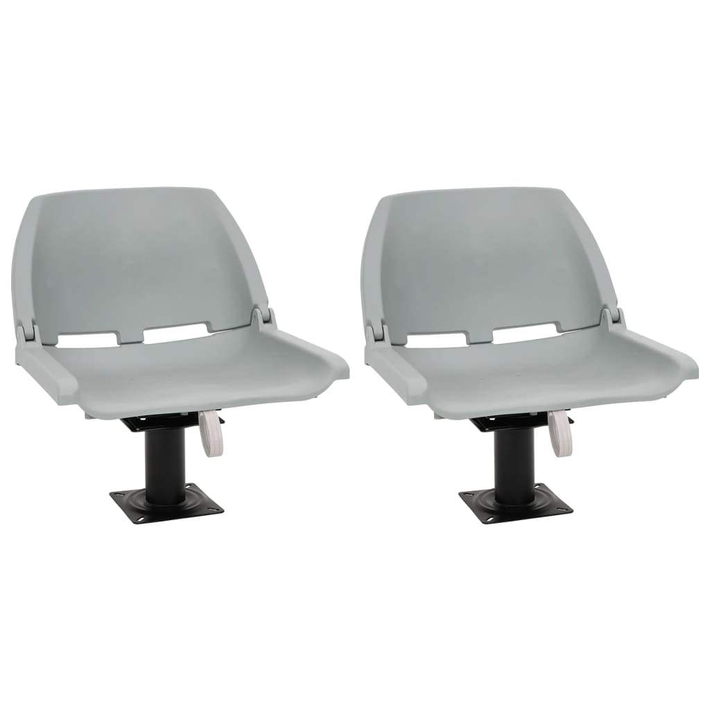 Vidaxl bootstoelen 2 st met poot 360° draaibaar