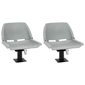 Vidaxl bootstoelen 2 st met poot 360° draaibaar