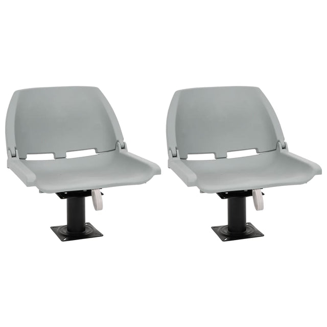 Vidaxl bootstoelen 2 st met poot 360° draaibaar