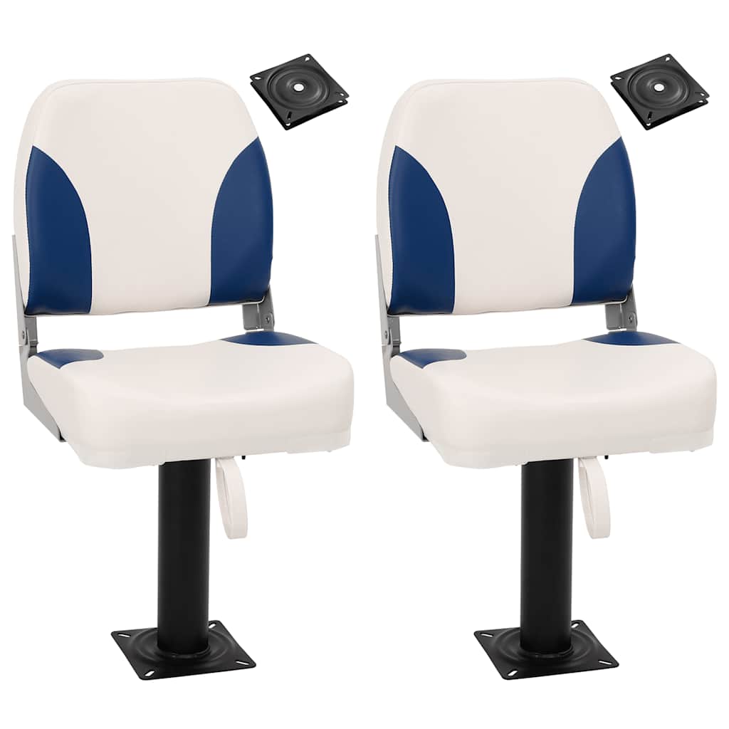 Vidaxl bootstoelen 2 st met poot 360° draaibaar