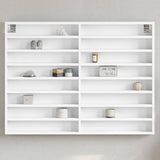 Vidaxl vitrinekast 100x8,5x75 cm bewerkt hout wit