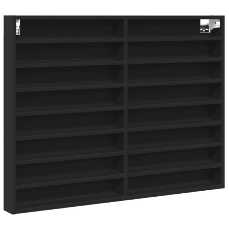 Vidaxl vitrinekast 100x8,5x75 cm bewerkt hout zwart