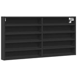 Vidaxl vitrinekast 100x8,5x50 cm bewerkt hout zwart