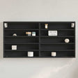Vidaxl vitrinekast 100x8,5x50 cm bewerkt hout zwart