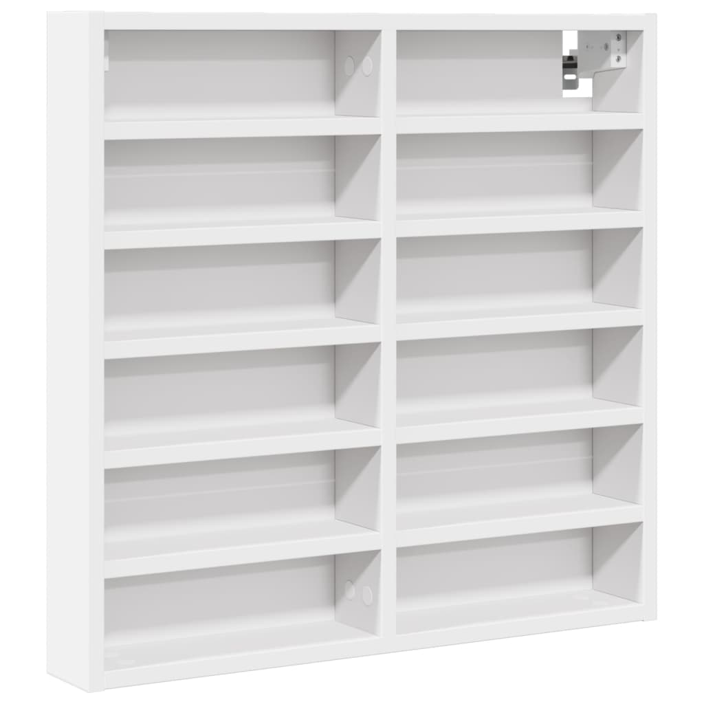 Vidaxl vitrinekast 60x8,5x58 cm bewerkt hout wit