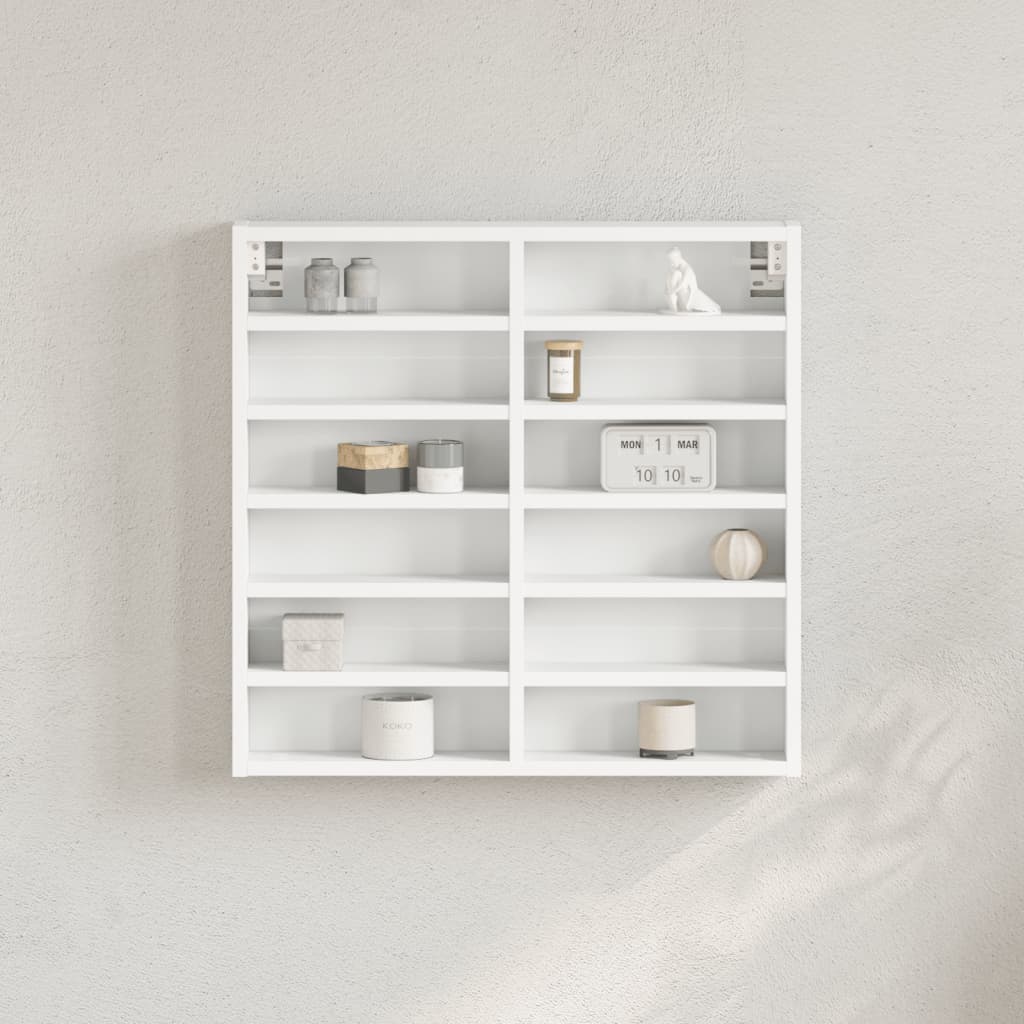 Vidaxl vitrinekast 60x8,5x58 cm bewerkt hout wit