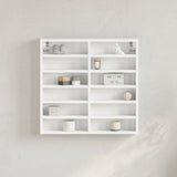 Vidaxl vitrinekast 60x8,5x58 cm bewerkt hout wit