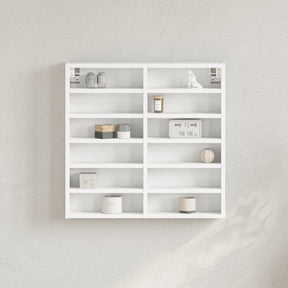 Vidaxl vitrinekast 60x8,5x58 cm bewerkt hout wit