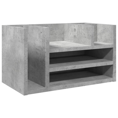 Organizer na biurko Vidaxx 44,5 x 24 x 25 cm z drewna konstrukcyjnego, betonu, szary