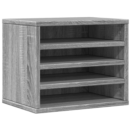 Organizer na biurko Vidaxxl 36x26x29,5 cm z drewna konstrukcyjnego, szary dąb sonoma