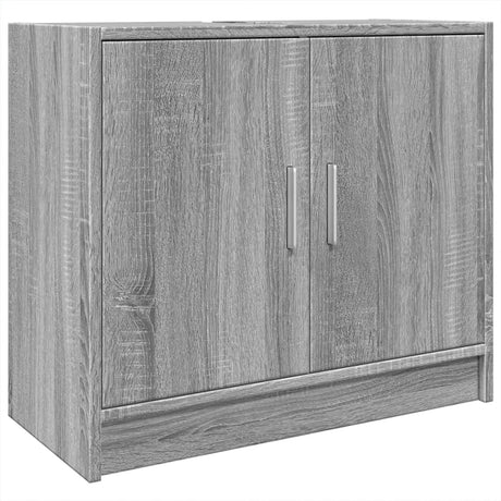 Vidaxl wastafelkast 63x29x55 cm bewerkt hout grijs sonoma eikenkleurig