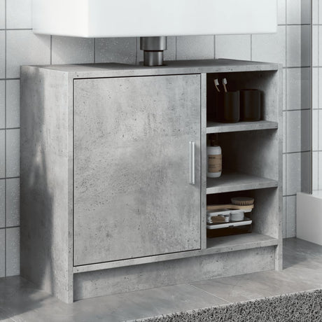 Vidaxl wastafelkast 63x29x55 cm bewerkt hout betongrijs