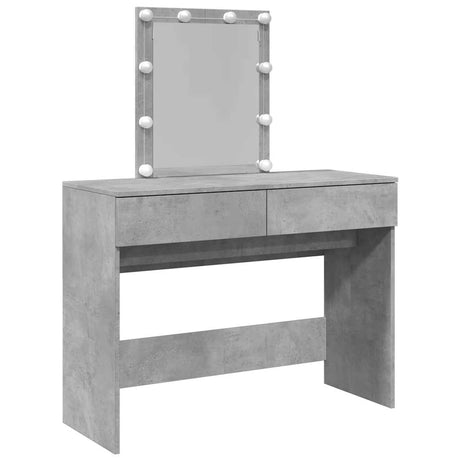 Vidaxl kaptafel met led-verlichting 100x40x130 cm betongrijs
