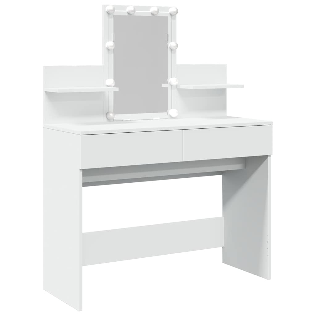 Vidaxl kaptafel met led-verlichting 100x40x130 cm wit