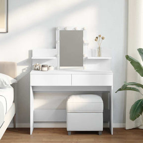 Vidaxl kaptafel met led-verlichting 100x40x130 cm wit