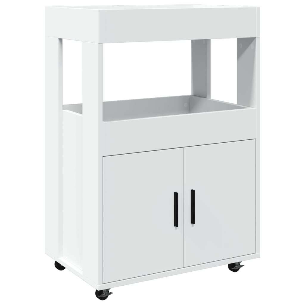 Vidaxl drankkar 60x39,5x89 cm bewerkt hout wit