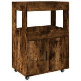 Vidaxl drankkar 60x39,5x89 cm bewerkt hout gerookt eikenkleurig