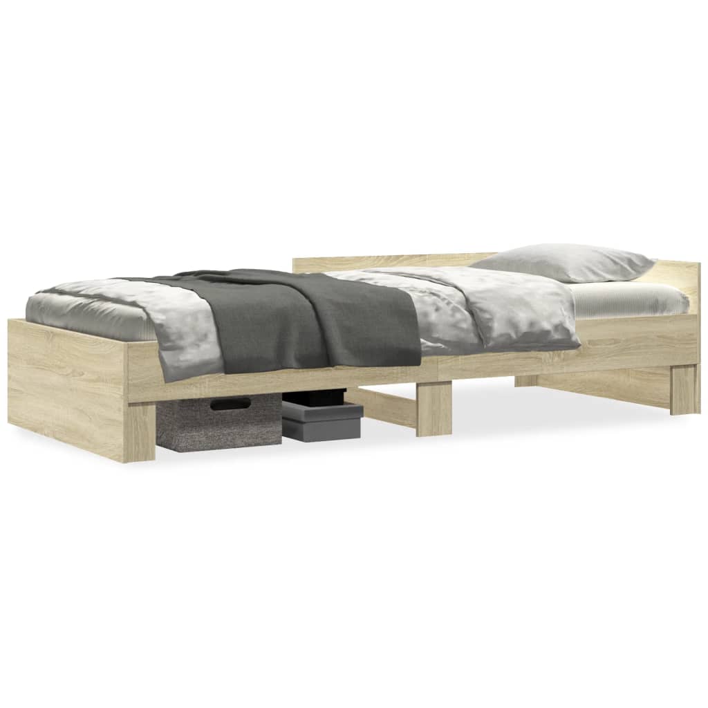 Vidaxl bedframe zonder matras hout sonoma eikenkleurig 90x190 cm