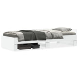 Vidaxl bedframe bewerkt hout wit 75x190 cm