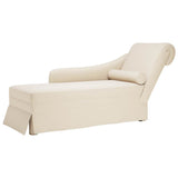 Vidaxl chaise longue met bolster en rechterarmleuning linnen