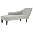 Vidaxl chaise longue met rechterarmleuning fluweel lichtgrijs