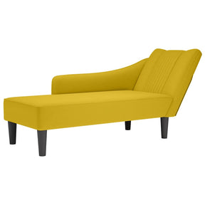Vidaxl chaise longue met rechterarmleuning fluweel geel