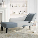 Vidaxl chaise longue met rechterarmleuning stof lichtgrijs