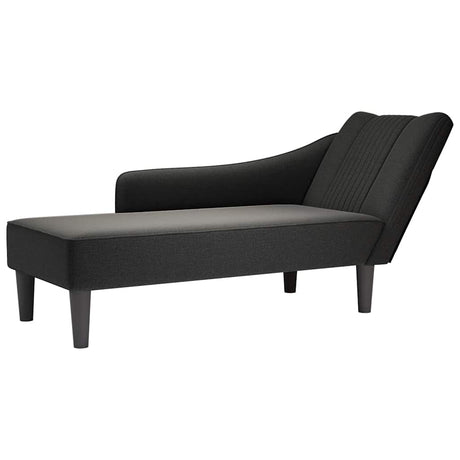 Vidaxl chaise longue met rechterarmleuning stof zwart