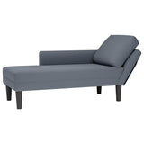 Vidaxl chaise longue met kussen rechterarmleuning fluweel donkergrijs