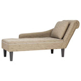 Vidaxl chaise longue met kussen rechterarmleuning kunstleer lichtgrijs