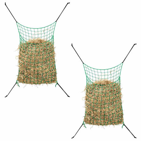 Siatki na siano Vidaxx 2 szt. 200x120 cm prostokątne polipropylenowe zielone