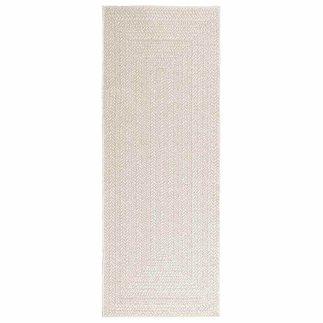 VidaXL Dywan zizur kremowy do użytku wewnątrz i na zewnątrz, 80x200 cm imitujący jutę