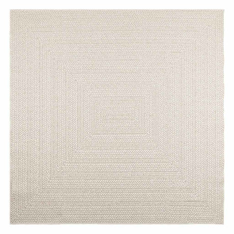 VidaXL Dywan zizur kremowy do użytku wewnątrz i na zewnątrz, 200x200 cm imitujący jutę